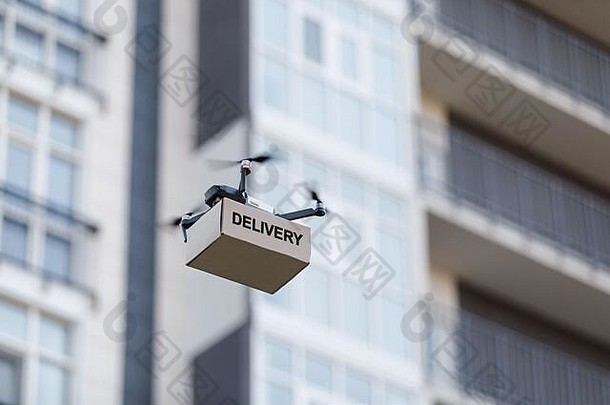 纸板包装运直升机无人机城市