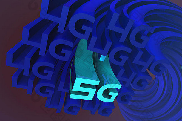 未来5G网络、技术数据传输、4G和5G