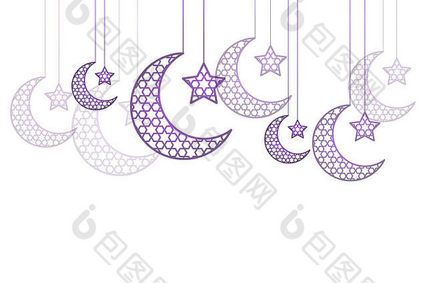华美达·卡里姆月亮和星星插图