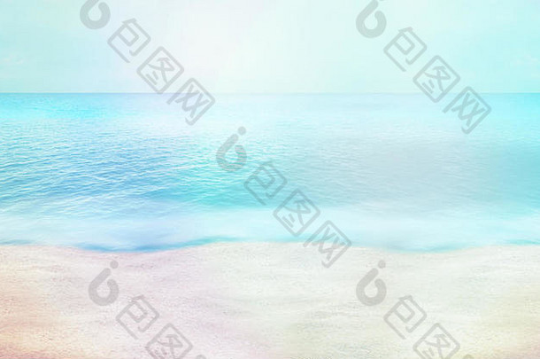 夏天时间海滩天堂照片渲染背景