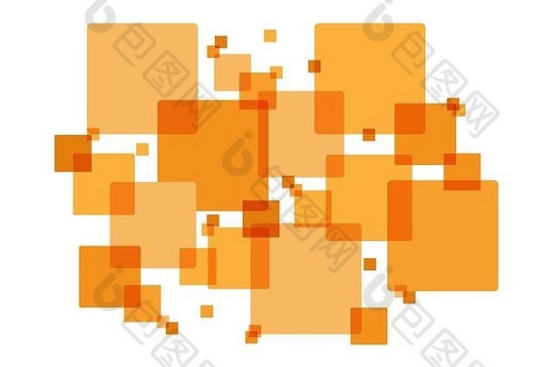 摘要背景橙色相交广场简单的平设计