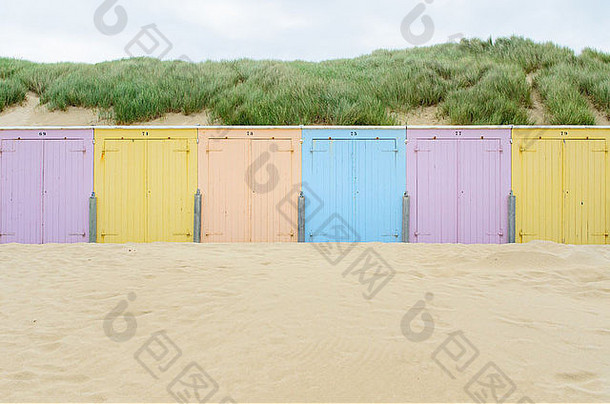 荷兰多姆堡泽兰的沙滩小屋