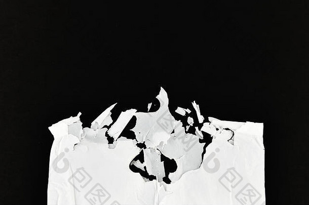 腐烂的聚乙烯白色黑色的背景视图的地方写作概念污染