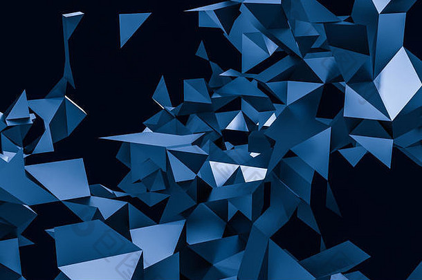 三角纸有创意的形状呈现电脑数字画