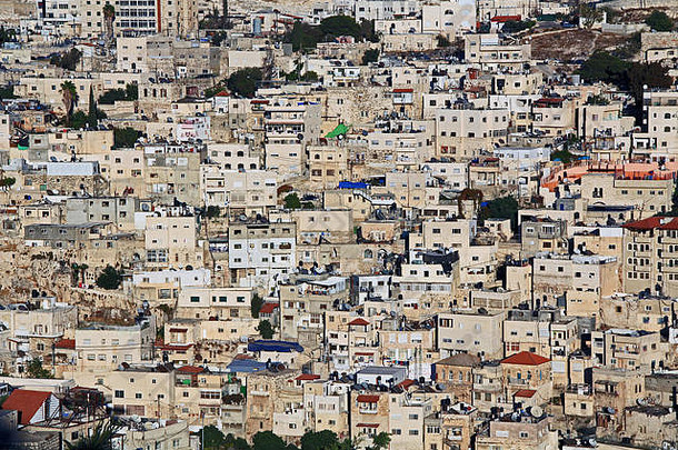 房屋山坡上以色列城市耶路撒冷