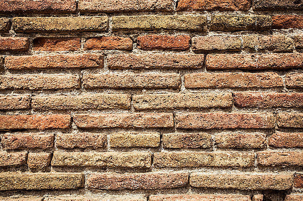 棕色（的）<strong>砖</strong>墙难看的东西背景