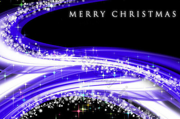 神奇的圣诞节波设计雪花发光的星星