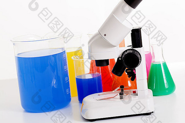 实验室用有色液体玻璃烧瓶