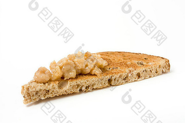 英语美味莫克姆湾盆栽棕色（的）虾黄油烤面包
