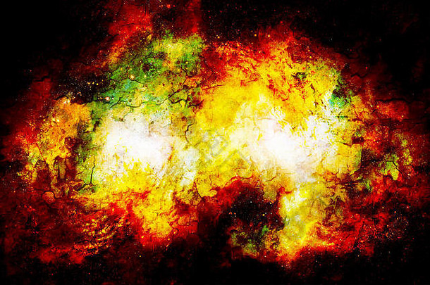 宇宙空间星星颜色宇宙摘要背景火裂纹效果