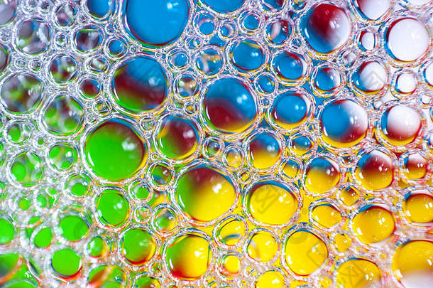色彩鲜艳的泡沫