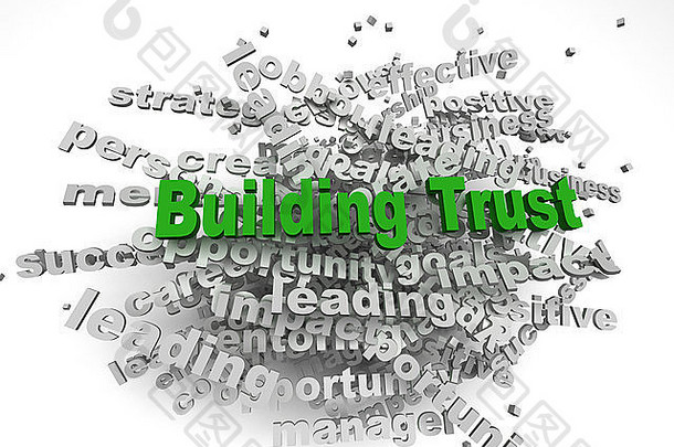形象建筑信任概念词标签云白色背景
