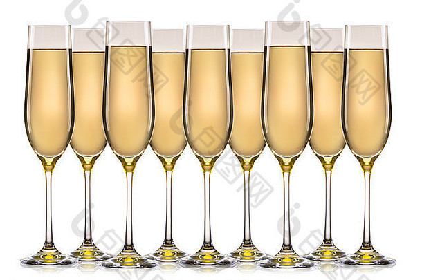 奢侈品玻璃香槟节日背景