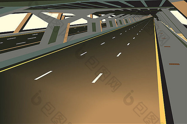 插图少用车高速公路混凝土结构