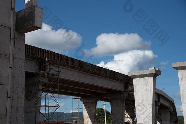 图像高速公路高架桥建设巴西运输基础设施扩张作品联邦政府的pac发展
