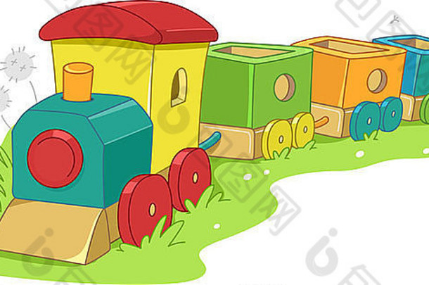 玩具火车的插图