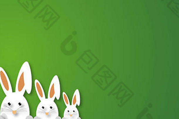 复活节概念复活节兔子网络横幅背景