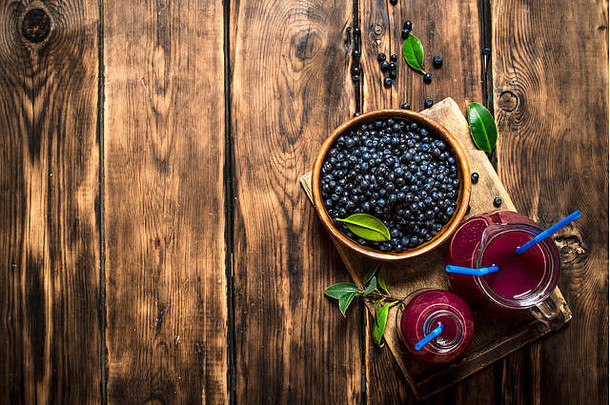 蓝莓新鲜的汁木表格