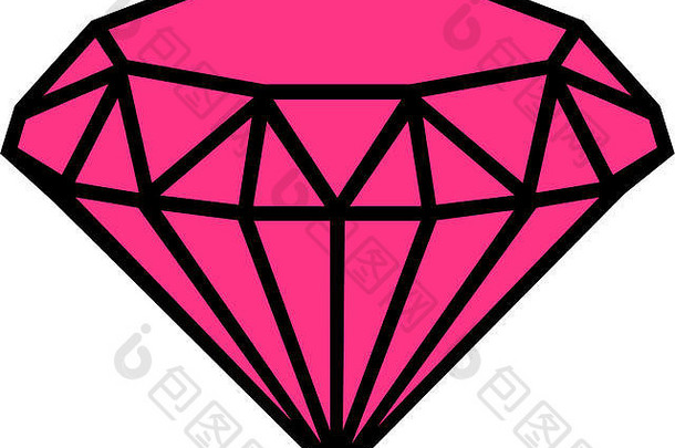 钻石粉红色的图标