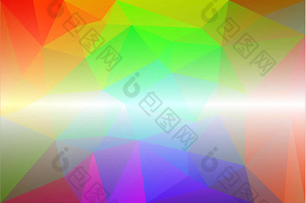 光彩虹抽象低多边形几何背景
