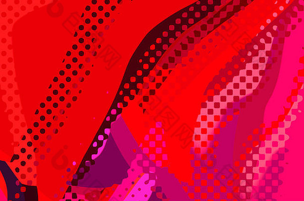 抽象的现代背景。创意丰富多彩的形式和形状。几何图案。红色明亮的图形纹理。