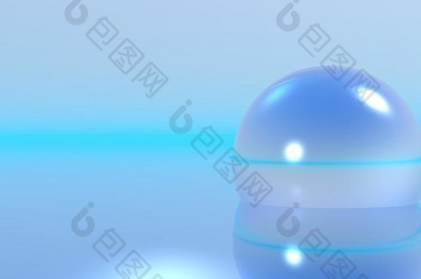 抽象背景上计算机生成的图像反射球