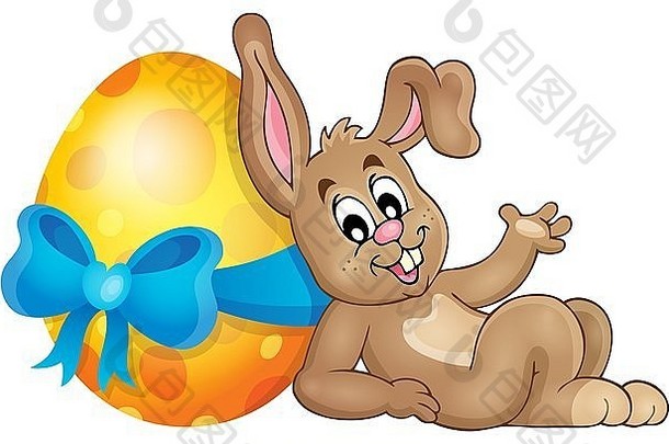 复活节彩蛋兔子<strong>主题图片</strong>1-图片插图。