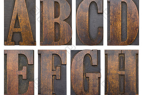 部分<strong>字母</strong>系列古董打印机的木板信投资组合完整的<strong>字母</strong>