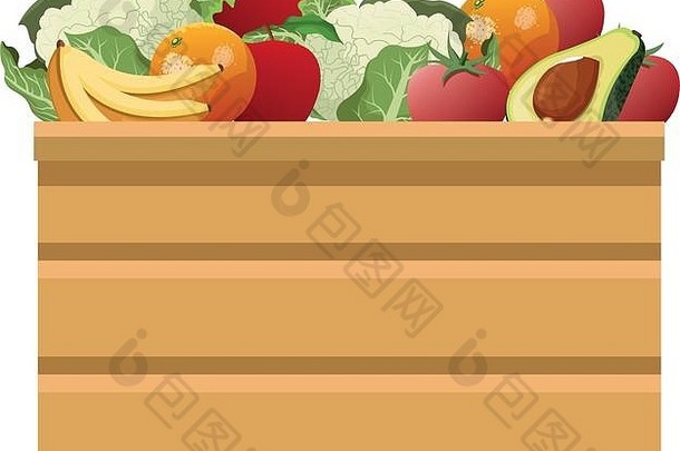 水果和蔬菜板条箱