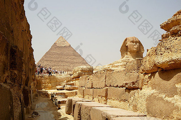 斯芬克斯金字塔埃及旅游视图