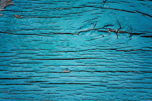 有裂缝<strong>油漆</strong>的蓝色木材背景图像。