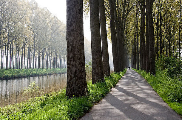 运河骑自行车路径使用比利时