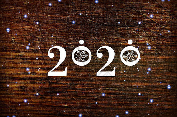 2020深色木材纹理圣诞背景2020。