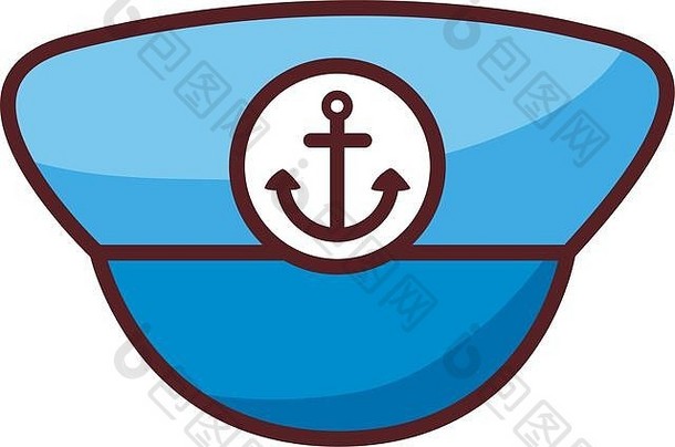 海洋水手帽线颜色样式图标