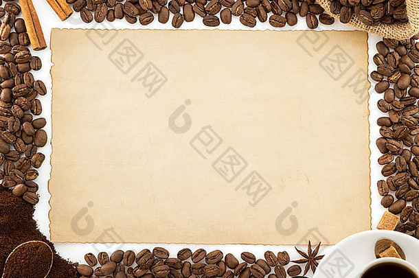 咖啡概念孤立的白色背景
