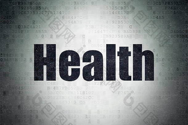 医学概念：数字数据纸背景下的健康