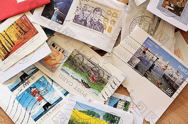 邮资邮票<strong>世界</strong>多种多样的色彩斑斓的