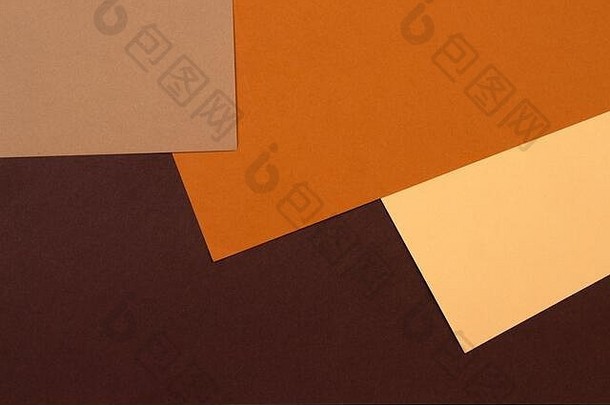抽象几何纸背景，土色调。许多土色调源自粘土土颜料，如棕黄色、赭色和锡耶纳色。