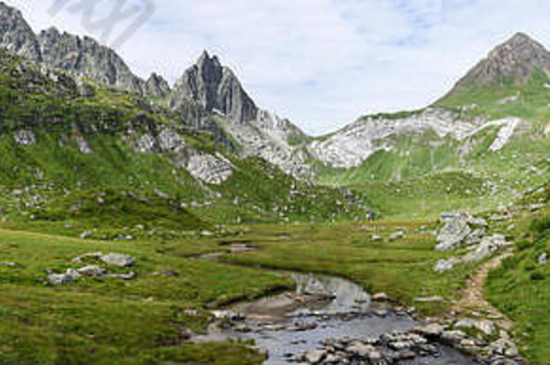 河湖tremorgio广州提契诺瑞士阿尔卑斯山脉