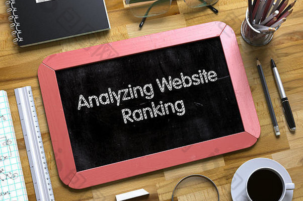 小黑板与分析网站<strong>排名</strong>的概念。3D。