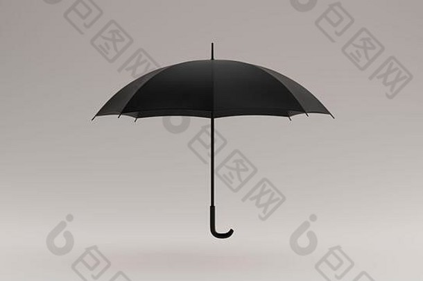 黑伞3d插图3d渲染