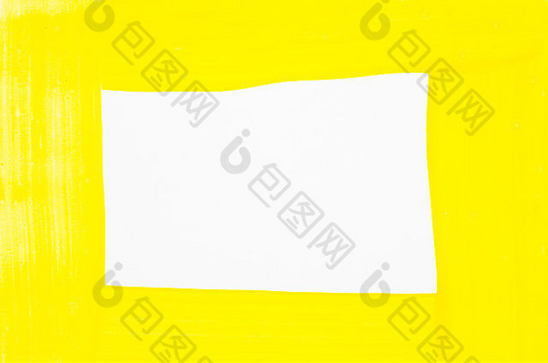 黄色的水彩<strong>画</strong>纹理白色背景纸