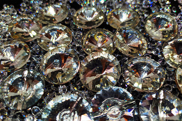 莱茵石施华洛世奇水晶背景珠宝石头