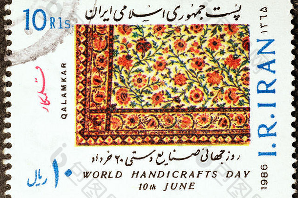 伊朗邮票地毯