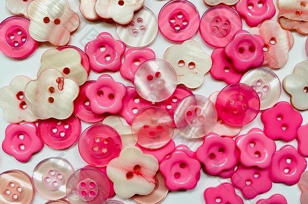 分类色彩鲜艳的粉红色的按钮