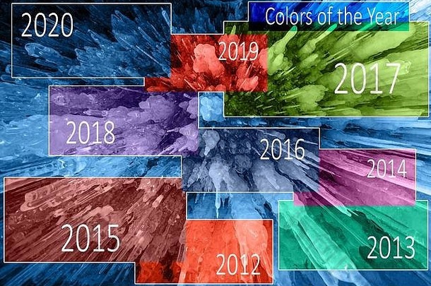颜色一年趋势颜色年自然织构背景长冰柱拍摄听起来爆炸