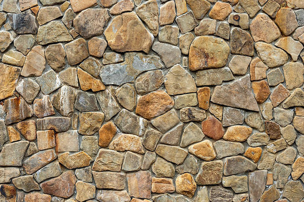 自然石头墙栅栏纹理