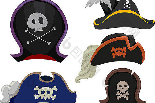 插图特色类型海盗帽子