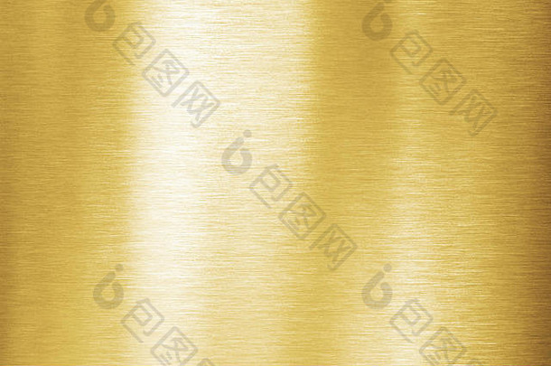 金色金属拉丝纹理或板