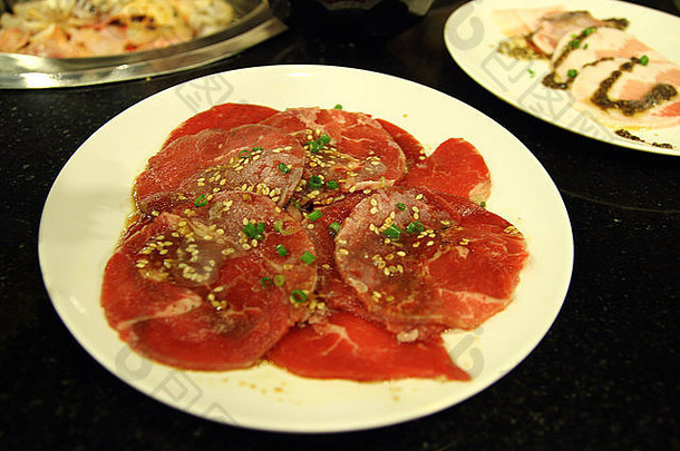 鲜切牛肉做韩国烤肉